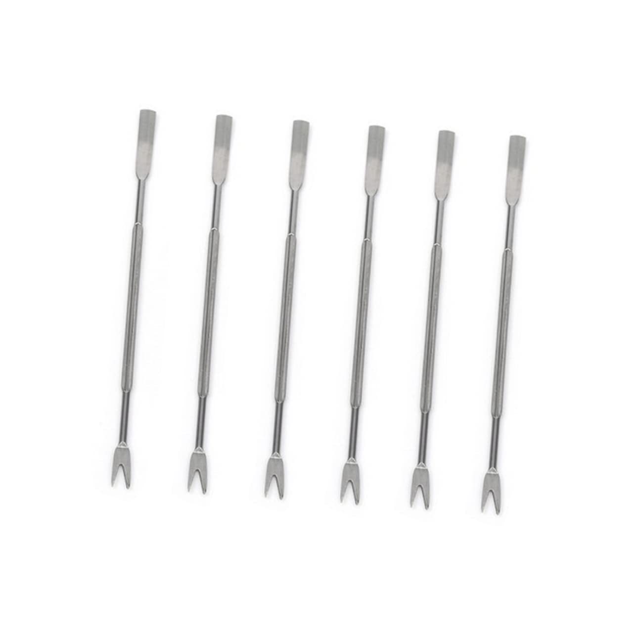 Set Utensili per Frutti di Mare da 12 Pezzi Argento in Nylon