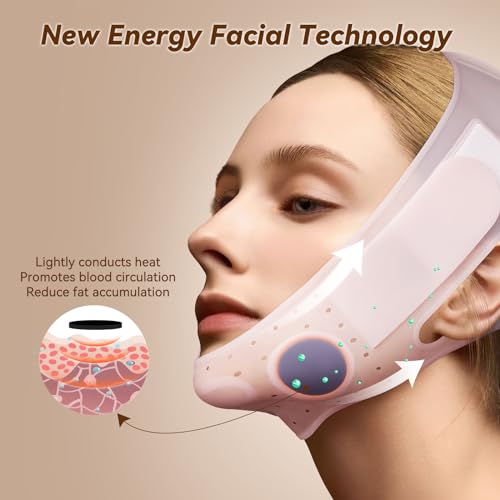 JUSRON Máscara V-Line máscara queixo, alça facial, alça de queixo de silicone macio, máscara facial