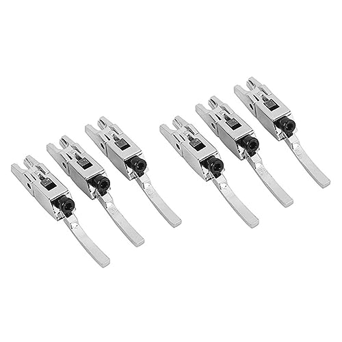 HEMOTON Vintage Set Guitar Locking Tuners Chrome Bridge Tailpiece Electric Guitar Tremolo Claw Vintage Saddle 6pc Set