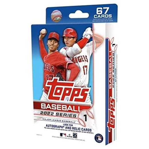 2022 Topps Series 1 Baseball Trading Cards Hanger Box (67 Cards)