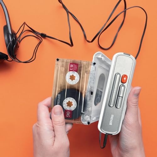 Image of Maxell Wireless Bluetooth Cassette Player, USB-C Fast Charge | Play cassette tapes over Bluetooth - 11 hours playtime, optional headphone jack, fast USB-C charging