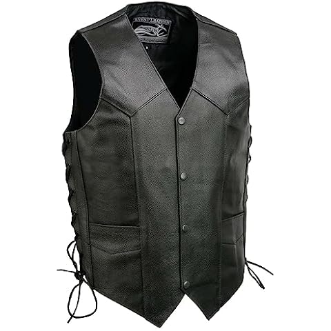 Event Biker Leather Men's Lace Vest Cover