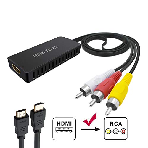 HDMI to AV Converter Compatible with Amazon Fire Stick, HDMI to 3RCA Composite