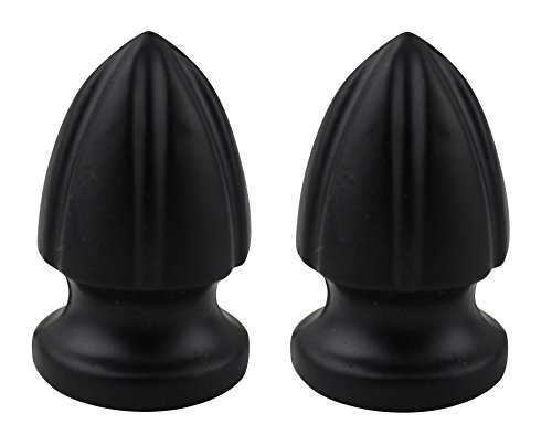 Image of Urbanest Set of 2 Wilton Lamp Finial, 1 1 /4-inch Tall, Matte Black