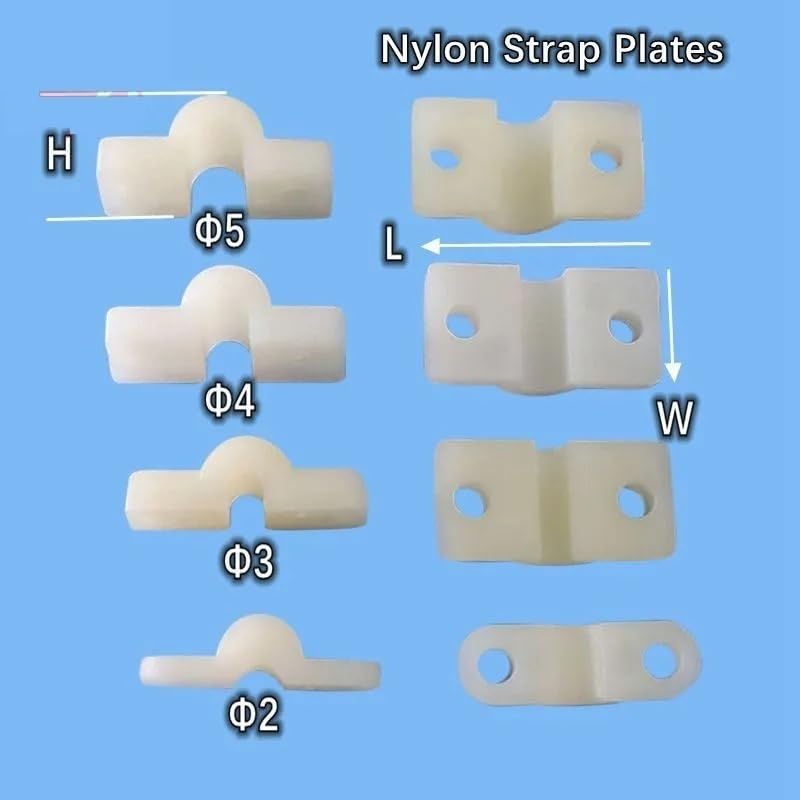 BrewJa 20 Pcs Gear Plates Undercarriage Mounting Strap Saddle Clamp for RC Airplanes Parts Electric Planes Foam Model Accessories (Color : 20 pcs for 4mm Wire)