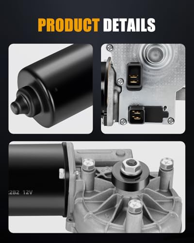 Image of ROADFAR Front Windshield Wiper Motor for Dodge for Grand Caravan 1996-2000 | Fit For Chrysler For Town & Country 1996-2000|For Plymouth For Grand Voyager 1996-2000|Replace 4673013AA|620-00811|4 Pins