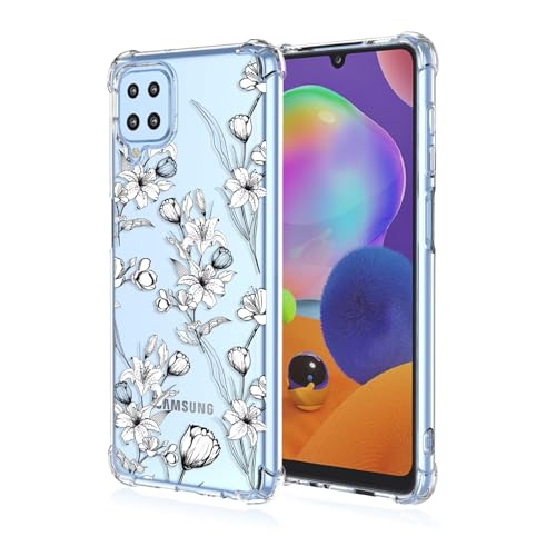 Jeelar para Samsung Galaxy M32 4G / A22 4G Funda,Lindo Fotos de Dibujos Animados Adecuado para Chicas Protectora Suave Silicona Funda-A76