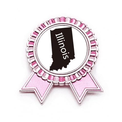 Broche carte Rose Ameusa en métal taille M pour accessoire veste
