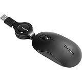 Targus USB Retractable Optical Laptop Mouse, Black (AMU89US)