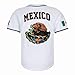 Movie Football Men's Mexico Jersey Eagle Stitched Baseball Uniform with Mexican Flag Sports Jerseys Shirts (White Green, Medium)