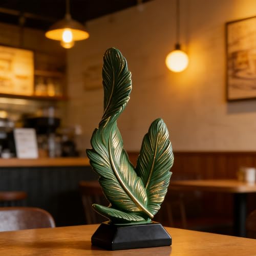 Estatua de plumas de resina abstracta de 6.5 pulgadas miniatura 4