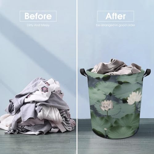 Panier à linge pliable avec lys noirs pour salle de bain - 6