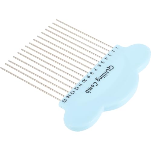 DEARMAMY Papier Quilling Kamm mit Metallzähnen und Kunststoffgriff Großes Handliches Paper Craft Tool für Kreatives Basteln Leichter Quilling Crimper Niedliches Zufällige Zufällige Farbe