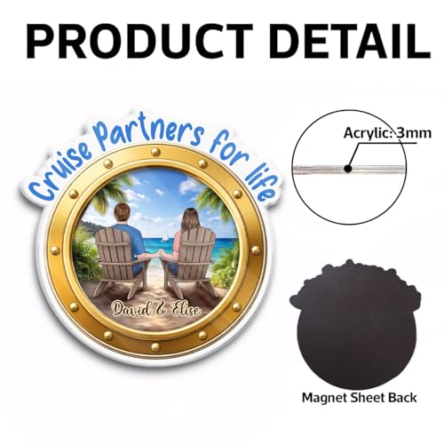 Imán decorativo para puerta de crucero personalizado miniatura 6