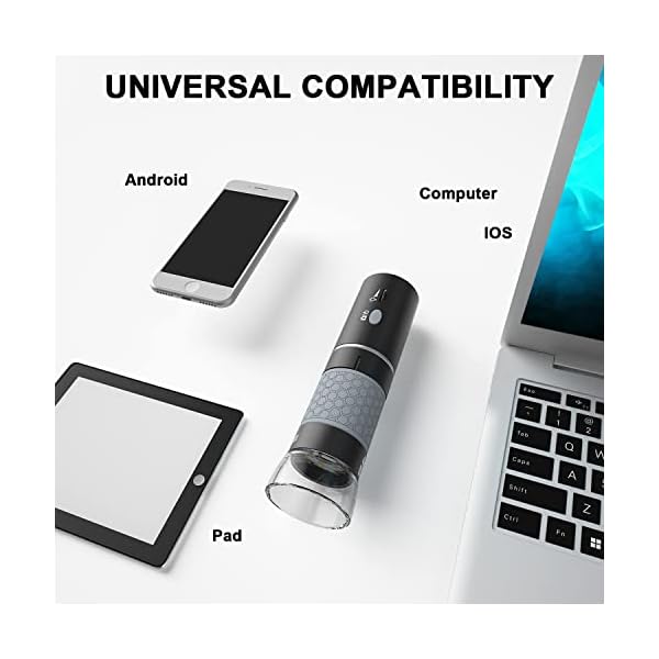Bysameyee 4K 3840x2160P Wireless Digital Microscope, Handheld HD USB Microscope Inspection