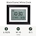 ALFAJR Automatic Worldwide Digital Azan/Athan/Nimaz Prayer Wall and Desk White Clock CF-19 with Detachable Frame (Black)