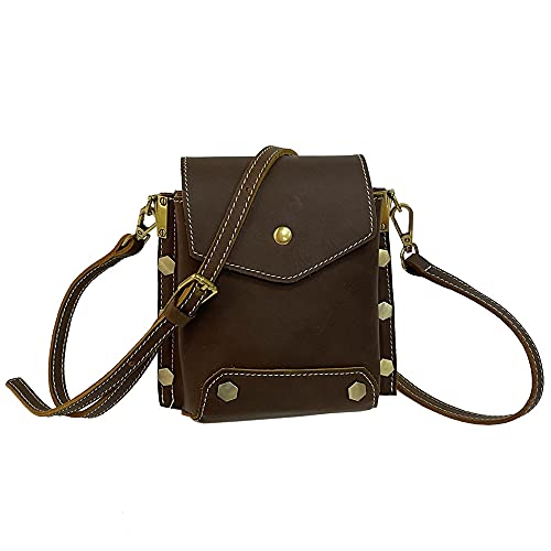 Sac banane carré en cuir marron clair, votre mini sac à bandoulière pour vos sorties