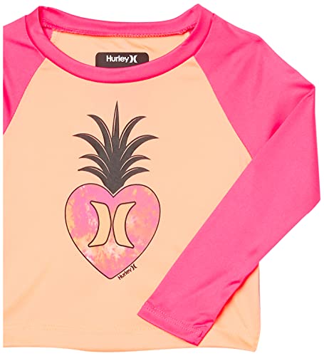 Hurley Girls Long Sleeve Rash Guard and Hat 3-Piece Swimsuit Set2