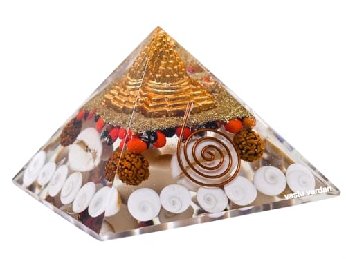 Image of 2-Inch Laxmi Pyramid | Divine Goddess Laxmi Pyramid for Wealth, Prosperity, and Good Fortune | Handmade Spiritual Decor for Home and Office | Vastu Remedy for Success