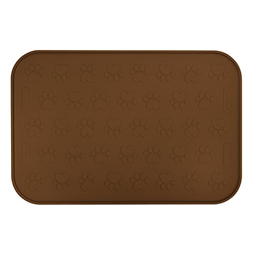 SmithBuilt 19" x 12" Dog Food Mat - Waterproof Non-Slip FDA-Grade Silicone Cat