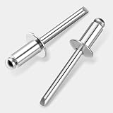 100 Stück Blindnieten – 304 Edelstahl Popnieten mit großem Flansch & Kuppelkopf – Für Metall, Holz & Kunststoff – Korrosionsbeständige Nieten für Auto, Boot & Möbel – Silber (4 * 6mm)