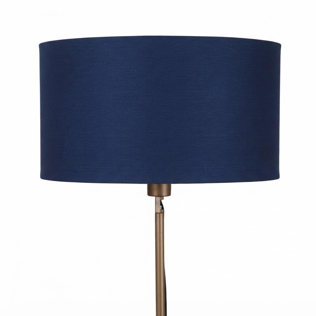 Bright moon studio 11 inch Beautiful Blue color Lamp shade Drum Type Classic size For home office Decor-image-33
