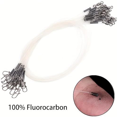 Línea de líder de fluorocarbono con giratorios para pesca miniatura 3