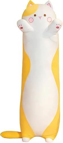 VYUSIT Almohada corporal de felpa de gato almohada de gato de 433 pulgadas de largo lindos animales de peluche juguetes de muñeca Kawaii regalo para