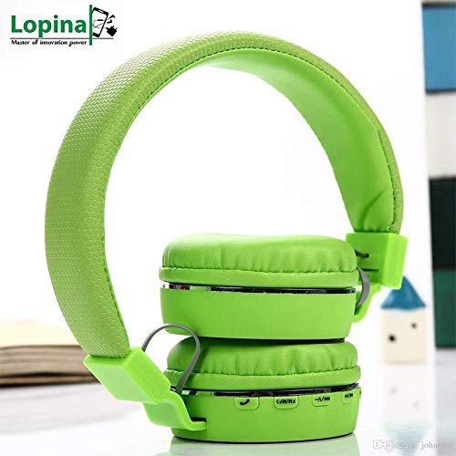SH12 Wireless Bluetooth Over the Ear Headphone with Mic (Green) ZeeTotal