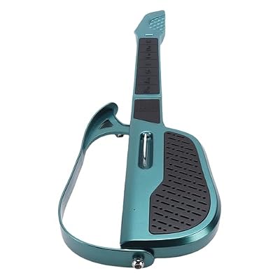 Omquot Foldable Electric Stringless Guitar Toy with Intelligent Electronic System for Beginners, Safe Plastic Material, Portable and Beginner-Oriented, for Toddlers (Green)