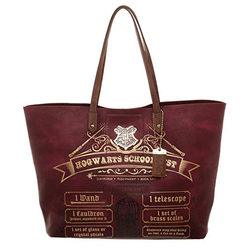 Bolso Tote Harry Potter Hogwarts color burdeos miniatura 2