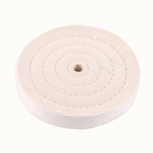 Scottchen Extra Thick Buffing Polishing Wheel 6 Inch (70 Ply) For Bench Grinder Tool With 1/2" Arbor Hole 2 Pcs #TOP4