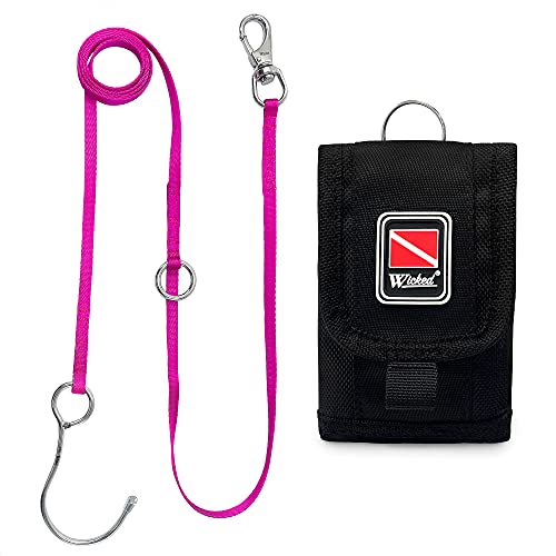 WICKED Scuba 316 Stainless Steel Multipoint Reef Hook 4-6 Ft. Length - Candy Crab Pink
