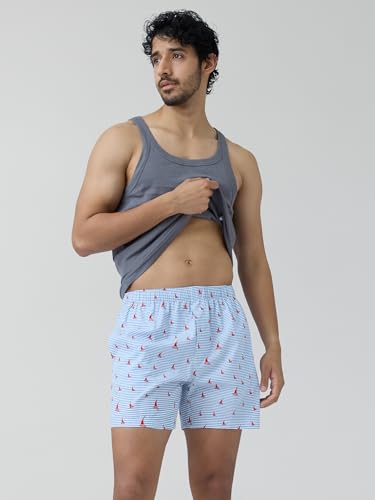 Image of XYXX Men's Remix Regular Fit Cotton Printed Boxer with Dual Pocket & No Marks Waistband (Pack of 2)