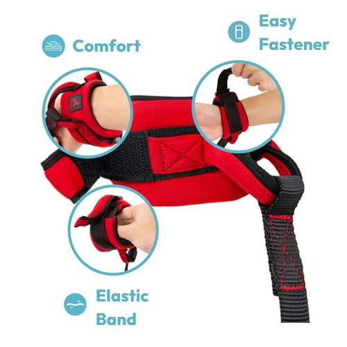 Image of Gooby Neoprene Wristband Sport Leash, Lime, 6 FT | Hands-free wristband; Neoprene padded cushion; 6 ft; Adjustable hook-and-loop fastener; All-weather