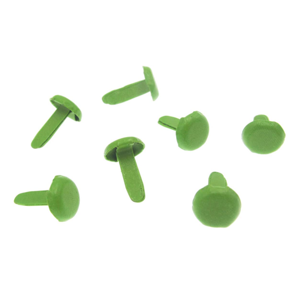 Gatuida Set of 500pcs Double Nail Claws Round Brad Nails for Children's Craft Handmade Paper Projects Scrapbooking Supplies (Random Colors)