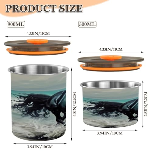 Envase hermético de acero para café 500 ml miniatura 2