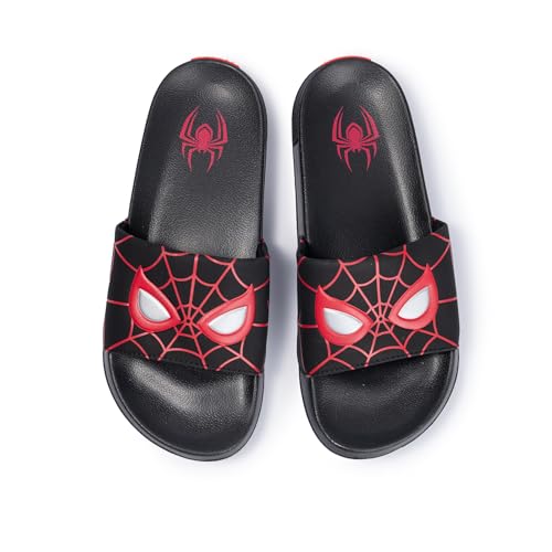 Image of Marvel Men's Slides - Official Spiderman, Deadpool, Wolverine & Hulk Lightweight Non-Slip Comfort Sandals, Sizes 6-13