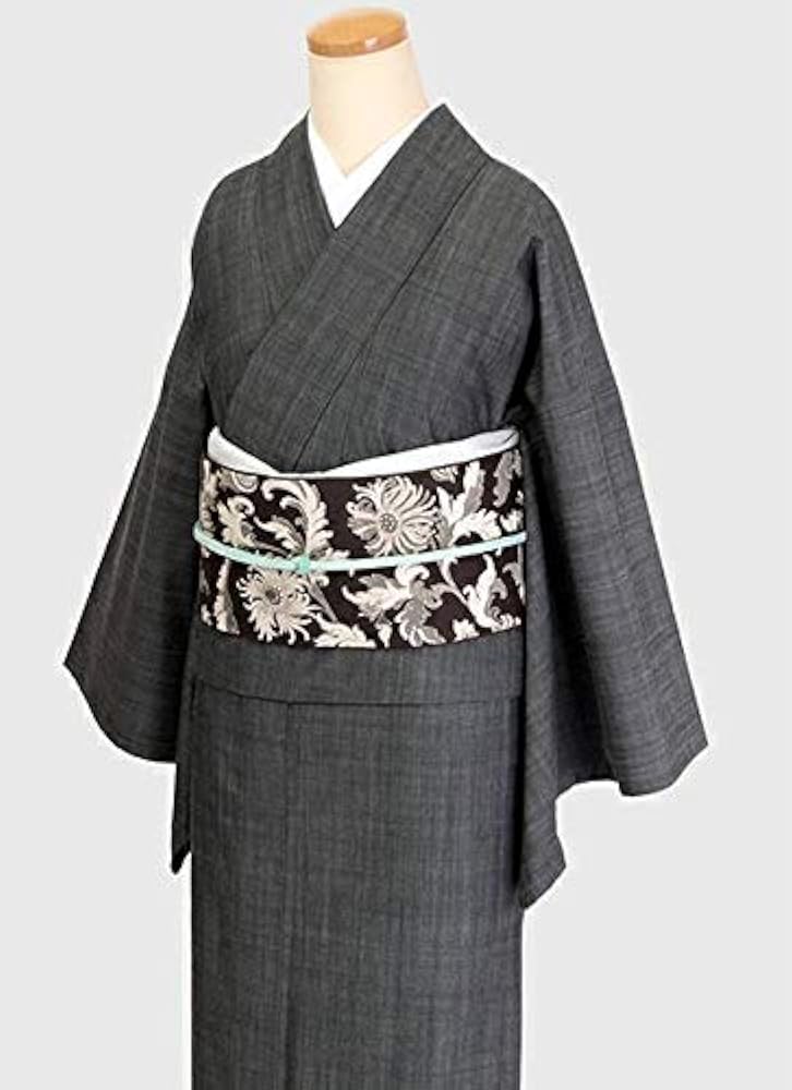 Amazon | お仕立て上がり デニム着物【GIZA ブラック】単衣 洗える