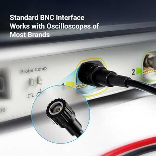Image of Micsig High Voltage Differential Probe Kit DP700, 3.5ns Rise Time 20X /200X Attenuation Rate Oscilloscope Probe Kit Accessory, 700V 100MHz (DP10007 Upgrade)