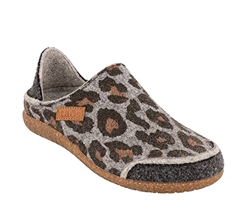 Taos Footwear Women s Convertawool Charcoal Leopard Wool Clog 9-9.5 M US