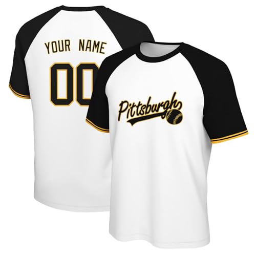 Image of ANTKING T-Shirt Custom Name Number Crewneck Short Sleeve for Men Youth Gifts