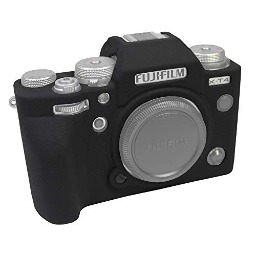 Easy Hood Case Compatible With Fujifilm Fuji X-T4 Xt4 Mirrorless Digital Camera, Texture Surface, Anti-Scratch Soft Silicone Rubber Protective Cover Protector Skin (Black) #TOP2
