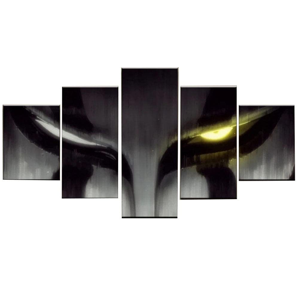 MPPSU Póster Anime-Bleach 5 Paneles Impresión HD Cuadros Decoracion Dormitorios Salon Modernos 100Cm×50Cm Con Marco