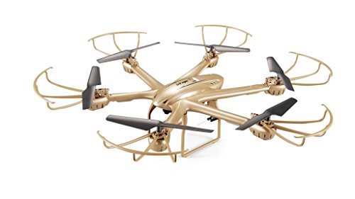 MJX X601H Drone Altitude Hold FPV HD Camera RC Quadcopter WIFI APP/Transmitter One Key Return Headless Helicopter RTF - Golden