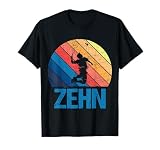 10. Geburtstag Retro Badminton Fan Spieler 10 Jahre Junge T-Shirt