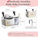 2-Pack Couche suspendue Caddy Organisateur pour bébé, Playpen & Modifier le tableau – 50+ Capacité de la couche, Poignées universelles de crochet, Stockage des produits essentiels pour bébé