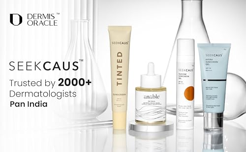 Image of Seekcaus Tinted Sunscreen SPF 50 PA++++ for Men & Women | Broad Spectrum UVA UVB & Blue Light Protection | Non-Sticky Non-Greasy Water & Sweat Resistant | No White Cast | Dermatologist Tested | Suitable for All Skin Types | 50 g