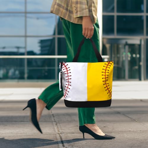 Image of NGIL Medium Top Zipper Closure Canvas Tote Bag with Attached Matching Coin Purse For Moms and Nurses