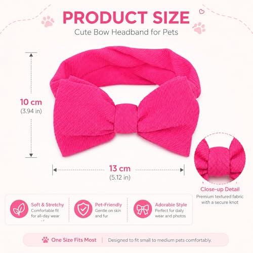 Sombrero para mascotas con moños y banda elástica para perros y gatos miniatura 2